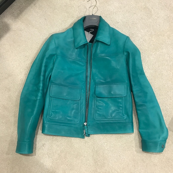 Tom Ford Other - Tom Ford Rare Teal Green Leather Jacket - Gently Used